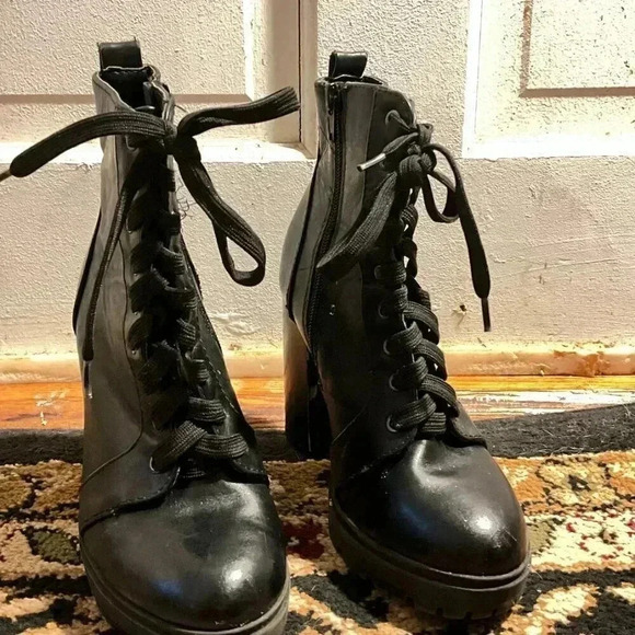 Black Combat Booties || Size 5.5 - Picture 7 of 8